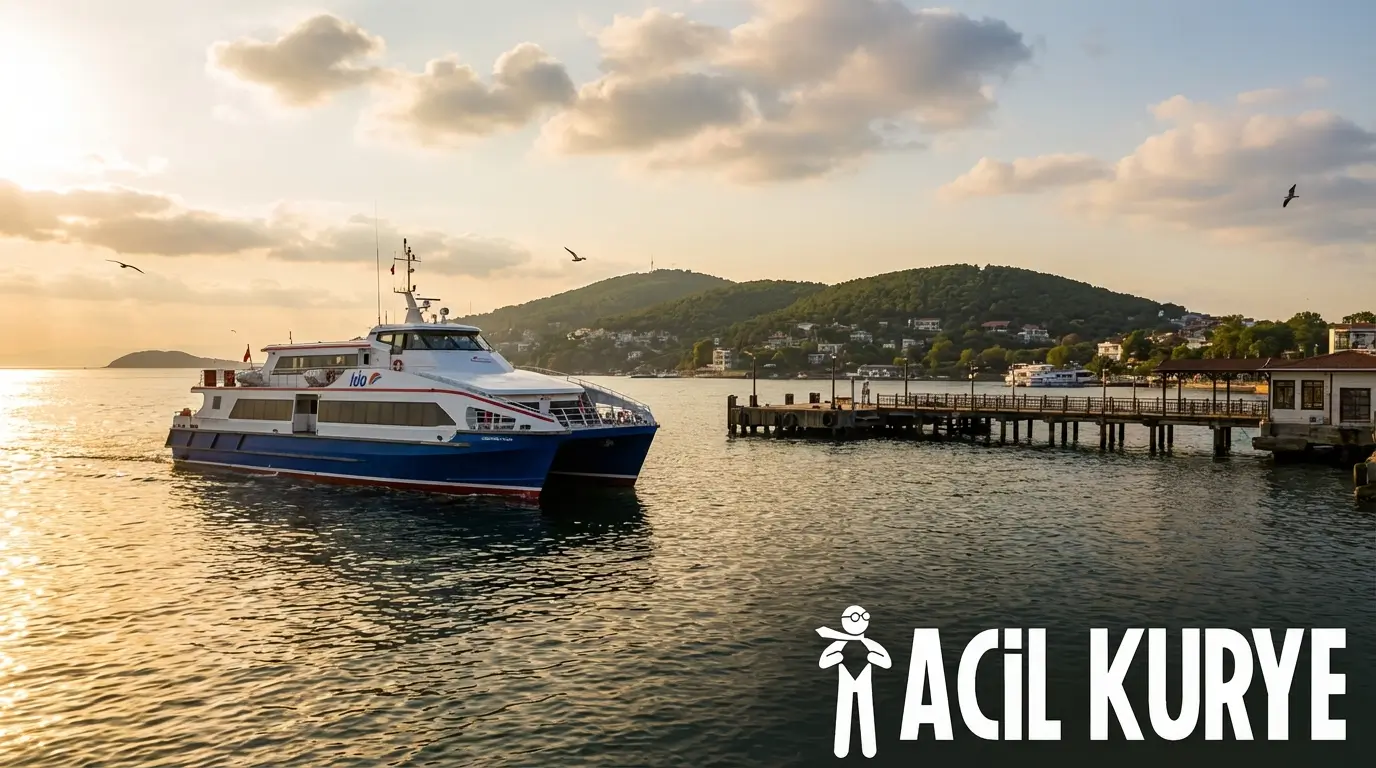 Adalar motorlu kurye hizmetleri - İstanbul Büyükada manzarası ve vapur ile kurye teslimat hizmeti